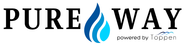 Pure Way Logo Image with a Bid Vectro logo of a Water Drop